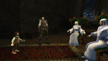 Аудиенция Фродо у Галадриэль и Келеборна в Лориэне