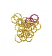 Возьмем 1 замкнутое кольцо и добавляем его к краю колец на конце рядов 4 и 2, затем возьмем следующее кольцо из первых 6 так, что пары с новым кольцом замкнутся на 4 рядке