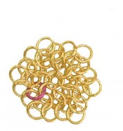 Одно кольцо через две угла завершает рядки 3 и 4.