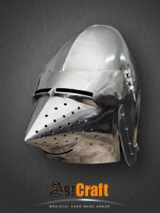 Шлем бацинет с забралом «Хундсгугель»