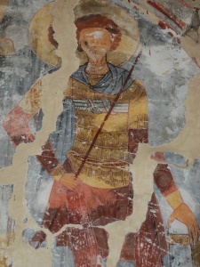 Адишский св. воин (Федор?) в типичном полосатом заклепочном ламелляре