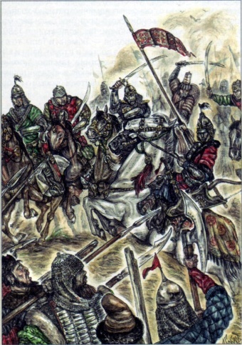 Бой на Чувашском мысу. Реконструкция Л. А. Боброва.