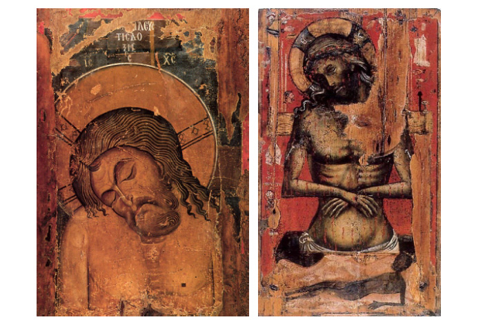 Положение головы и рук Спасителя в иконографии «Христос во гробе».