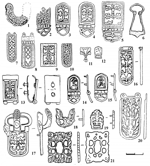 Маркеры горизонта Столбище-Старокорсунская из погребений Нетайловского могильника