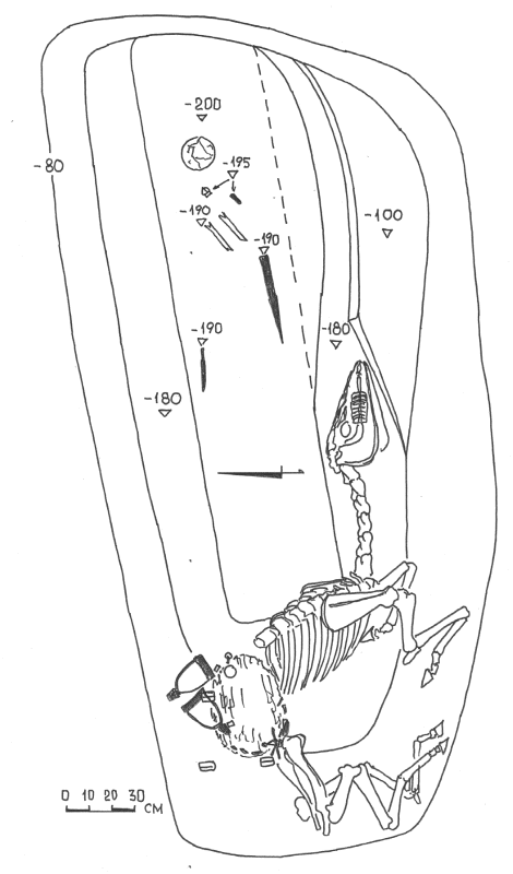 План погребения № 522 Нетайловского могильника