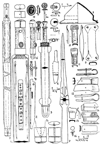 Древний кавказский кинжал. Погребение 61 могильника Цибилиум-18