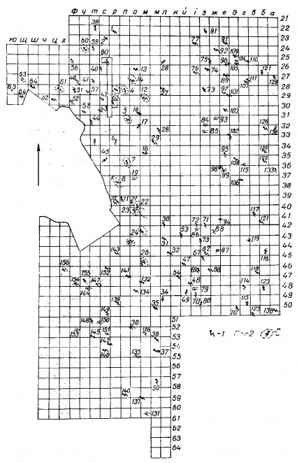 План розколу могильнлка пізньобронзового часу