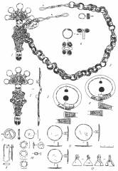 Древнеславянские фибулы, браслеты, привески