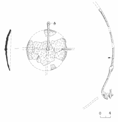 Щит из погребения II Казазовского могильника № 3